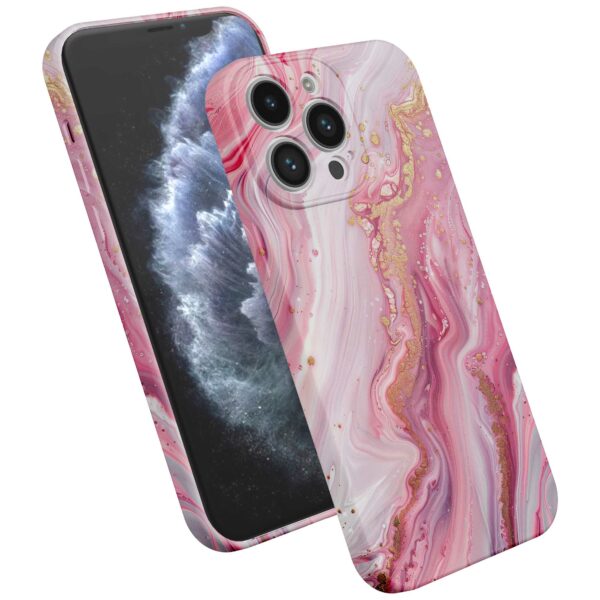 roze marmer opdruk_iPhone 11 Pro telefoonhoesje met volledige rondom bedrukking (2)