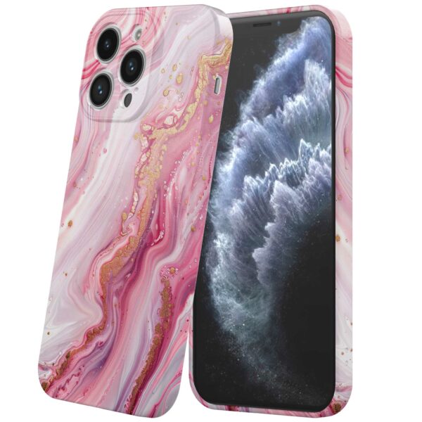 roze marmer opdruk_iPhone 11 Pro telefoonhoesje met volledige rondom bedrukking (6)