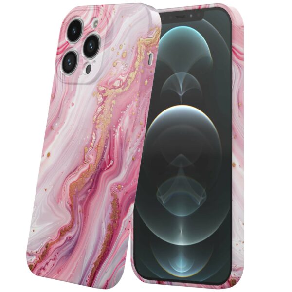 roze marmer opdruk_iPhone 12 Pro Max telefoonhoesje met volledige rondom bedrukking (6)