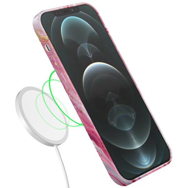 roze marmer opdruk_iPhone 12 Pro Max telefoonhoesje met volledige rondom bedrukking (7)