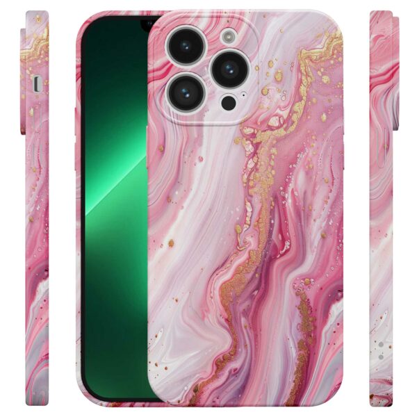 roze marmer opdruk_iPhone 13 Pro Max telefoonhoesje met volledige rondom bedrukking (4)