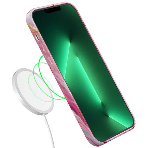 roze marmer opdruk_iPhone 13 Pro Max telefoonhoesje met volledige rondom bedrukking (7)