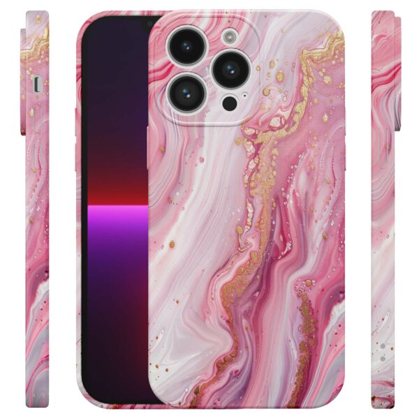 roze marmer opdruk_iPhone 13 Pro telefoonhoesje met volledige rondom bedrukking (4)