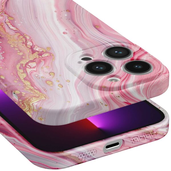 roze marmer opdruk_iPhone 13 Pro telefoonhoesje met volledige rondom bedrukking (5)