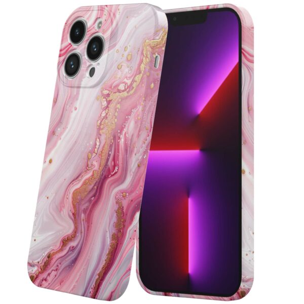roze marmer opdruk_iPhone 13 Pro telefoonhoesje met volledige rondom bedrukking (6)
