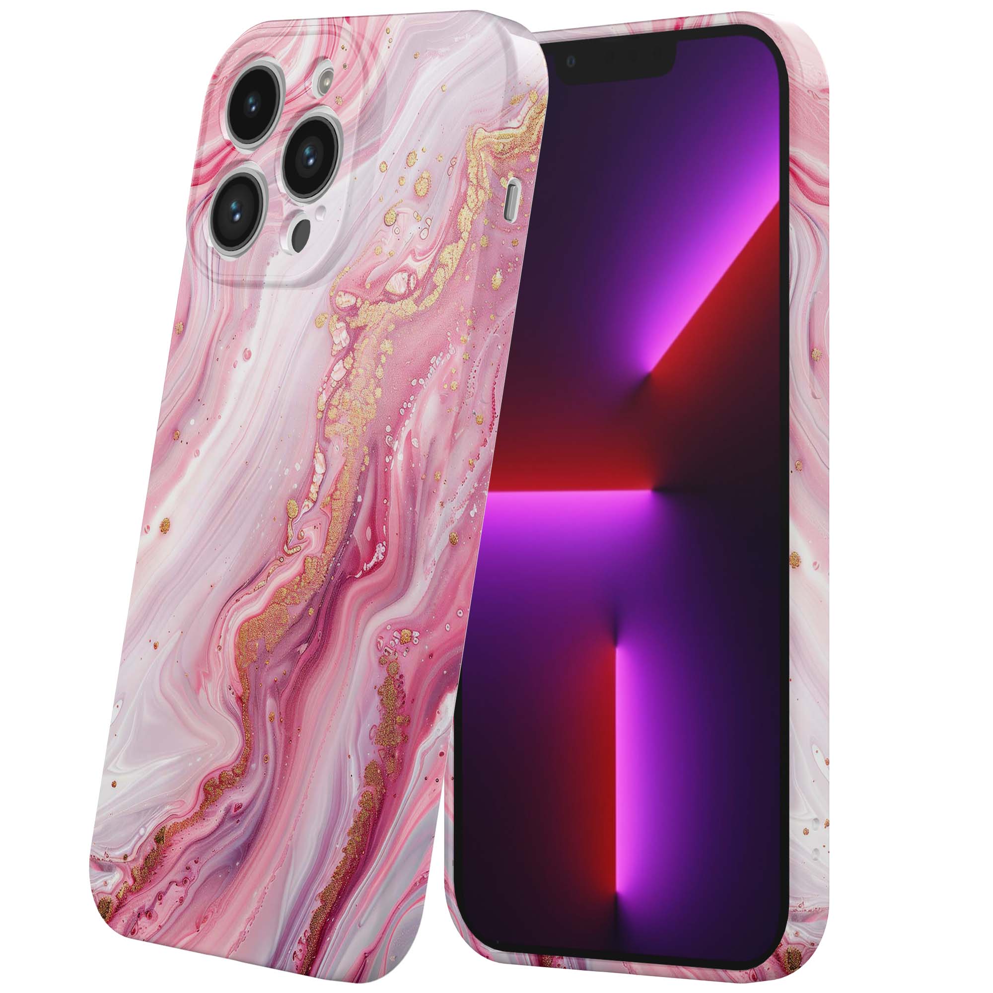 roze marmer opdruk_iPhone 13 Pro telefoonhoesje met volledige rondom bedrukking (6)