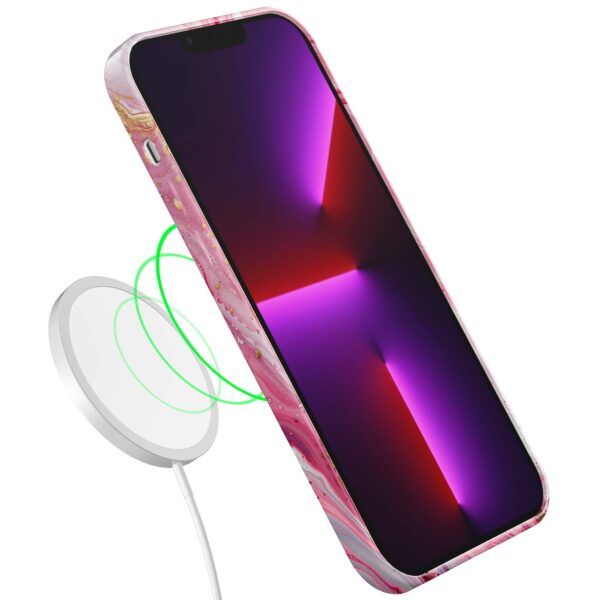 roze marmer opdruk_iPhone 13 Pro telefoonhoesje met volledige rondom bedrukking (7)