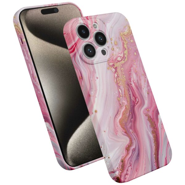 roze marmer opdruk_iPhone 15 Pro Max telefoonhoesje met volledige rondom bedrukking (2)