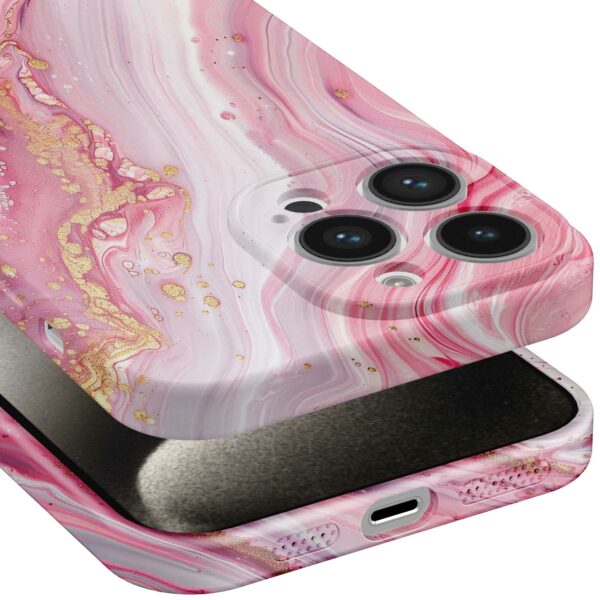 roze marmer opdruk_iPhone 15 Pro Max telefoonhoesje met volledige rondom bedrukking (5)