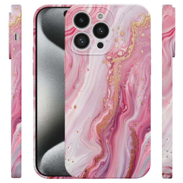 roze marmer opdruk_iPhone 15 Pro telefoonhoesje met volledige rondom bedrukking (4)