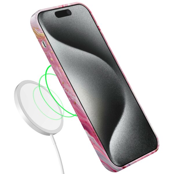 roze marmer opdruk_iPhone 15 Pro telefoonhoesje met volledige rondom bedrukking (7)