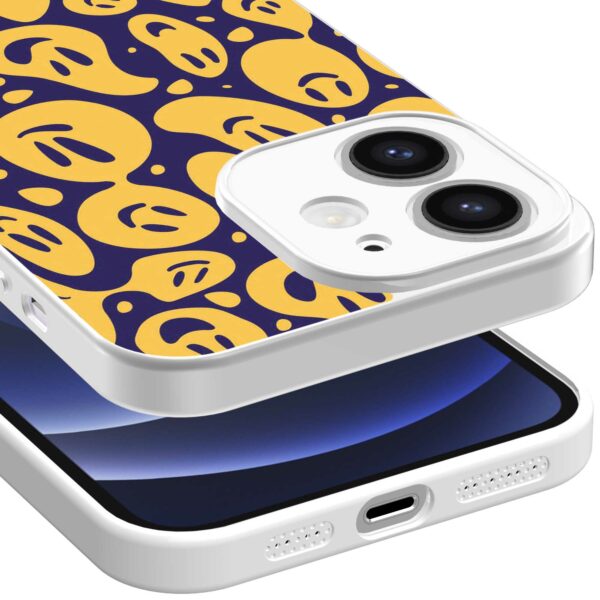 smileys opdruk_iPhone 12 Telefoonhoesje met witte rand (3)
