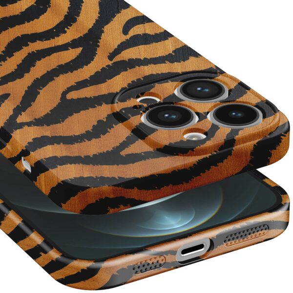 tijger en panter opdruk_iPhone 12 Pro Max telefoonhoesje met volledige rondom bedrukking (5)