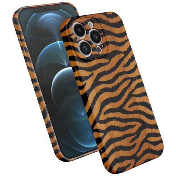 tijger en panter opdruk_iPhone 12 Pro telefoonhoesje met volledige rondom bedrukking (2)
