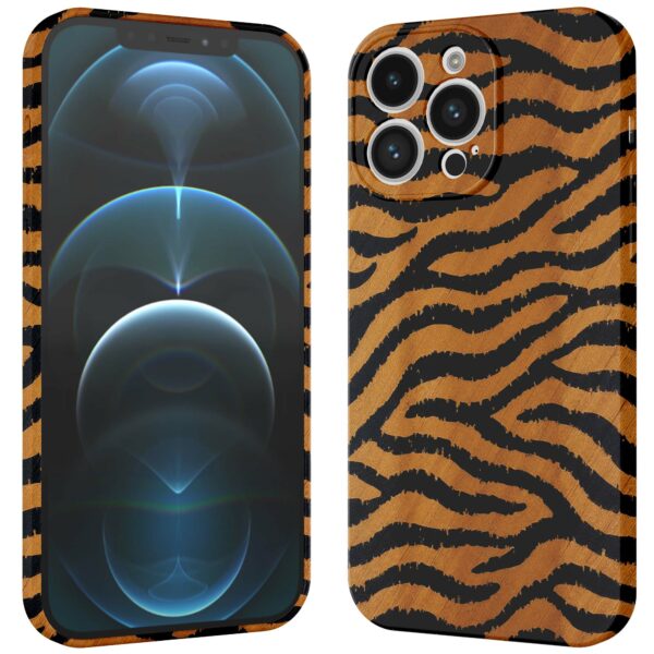 tijger en panter opdruk_iPhone 12 Pro telefoonhoesje met volledige rondom bedrukking (3)