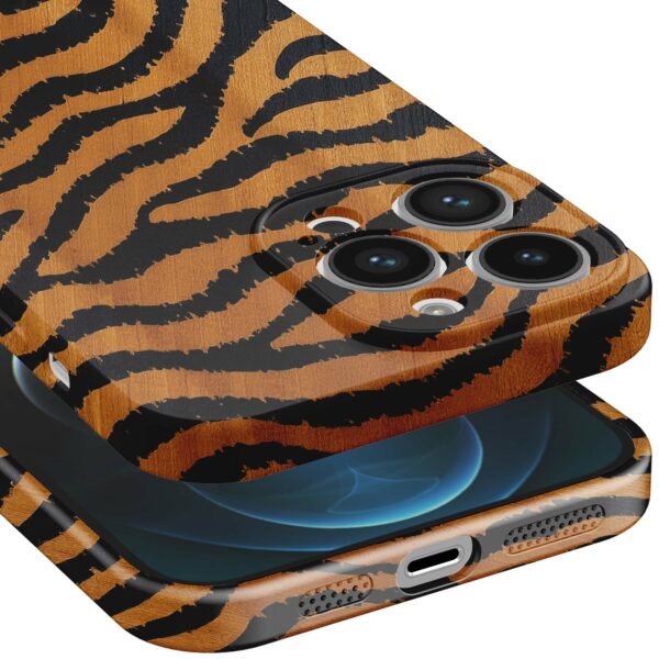 tijger en panter opdruk_iPhone 12 Pro telefoonhoesje met volledige rondom bedrukking (5)
