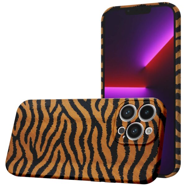 tijger en panter opdruk_iPhone 13 Pro telefoonhoesje met volledige rondom bedrukking (1)