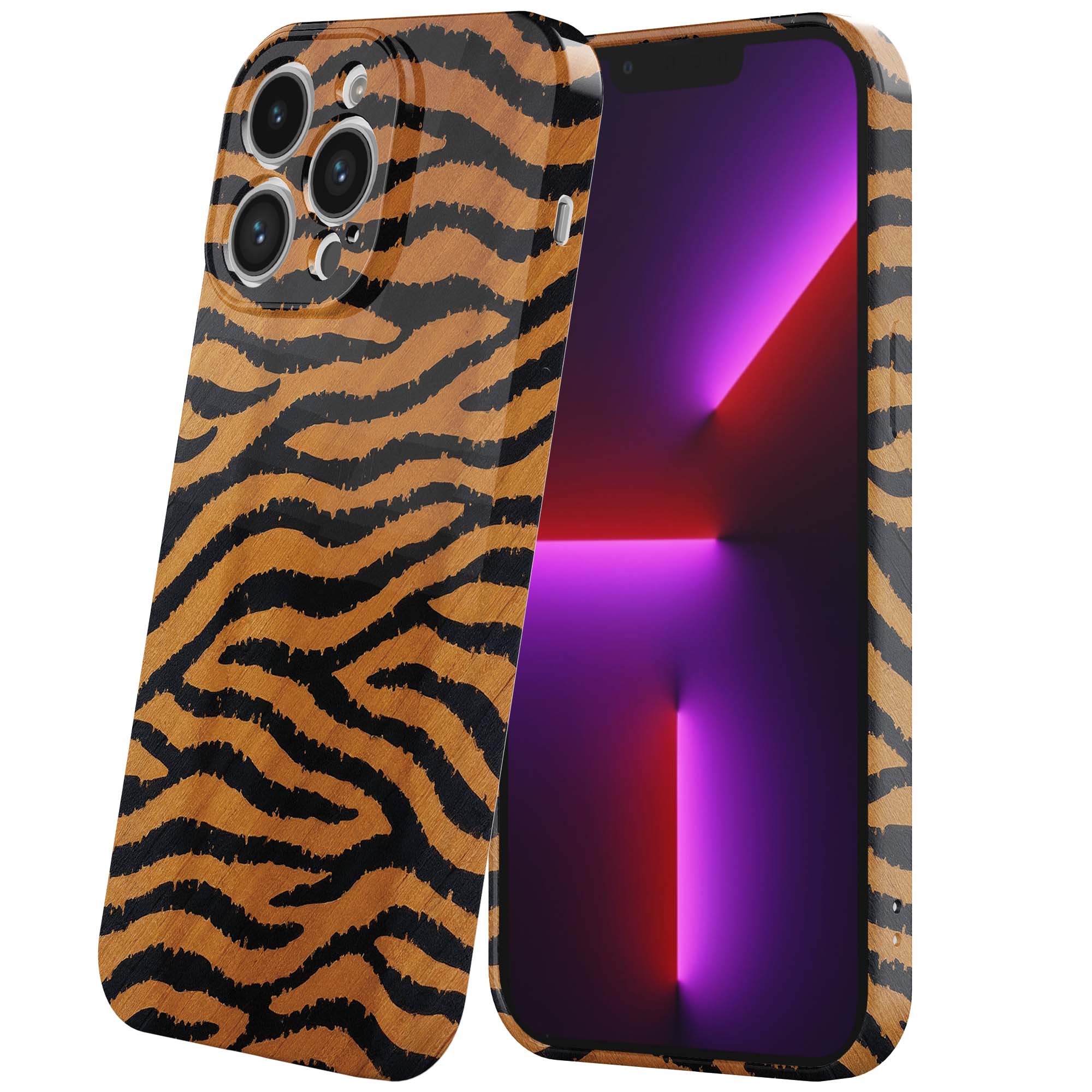 tijger en panter opdruk_iPhone 13 Pro telefoonhoesje met volledige rondom bedrukking (6)