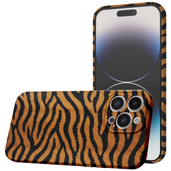 tijger en panter opdruk_iPhone 14 Pro telefoonhoesje met volledige rondom bedrukking (1)