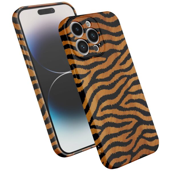tijger en panter opdruk_iPhone 14 Pro telefoonhoesje met volledige rondom bedrukking (2)