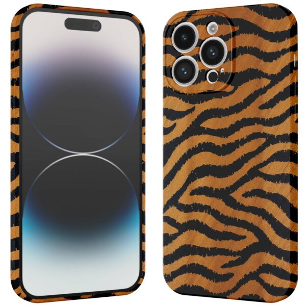 tijger en panter opdruk_iPhone 14 Pro telefoonhoesje met volledige rondom bedrukking (3)