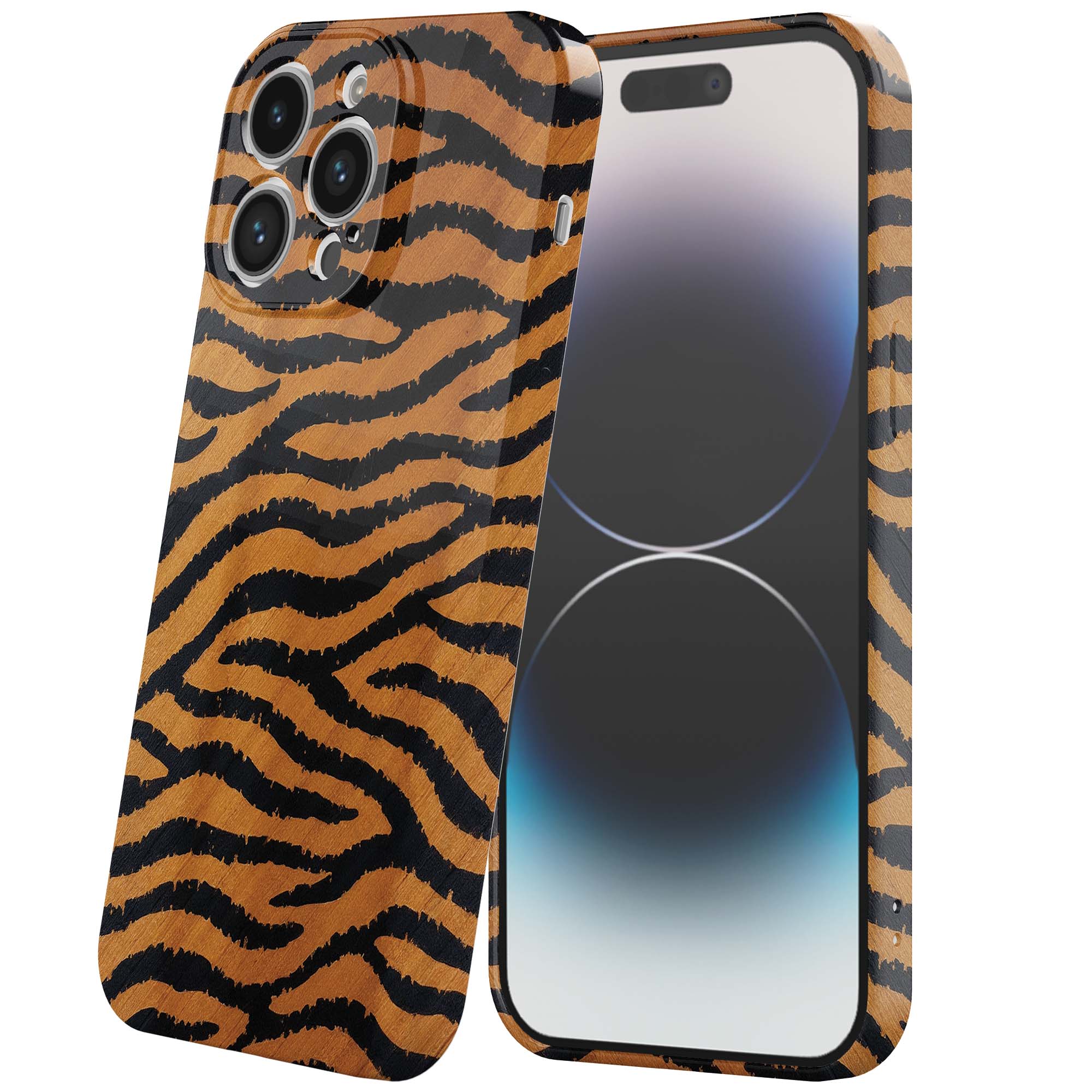 tijger en panter opdruk_iPhone 14 Pro telefoonhoesje met volledige rondom bedrukking (6)
