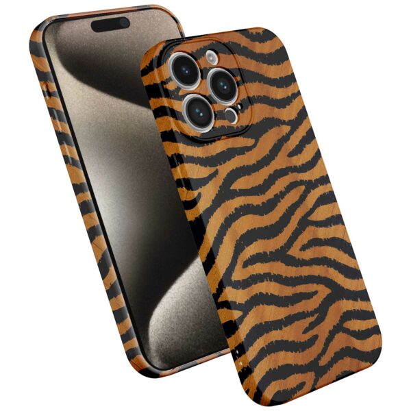 tijger en panter opdruk_iPhone 15 Pro Max telefoonhoesje met volledige rondom bedrukking (2)