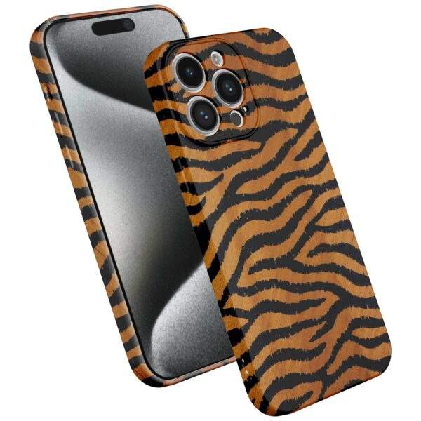 tijger en panter opdruk_iPhone 15 Pro telefoonhoesje met volledige rondom bedrukking (2)