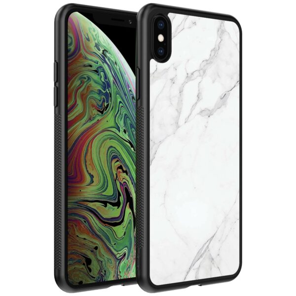 wit marmer opdruk_iPhone X-Xs telefoonhoesje (1)