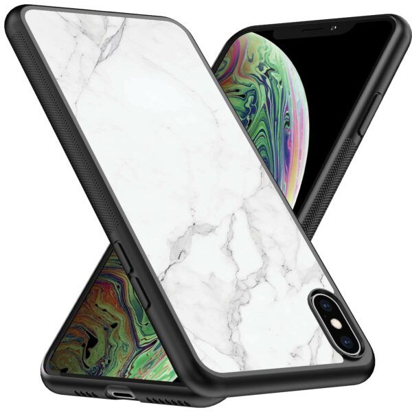 wit marmer opdruk_iPhone X-Xs telefoonhoesje (2)