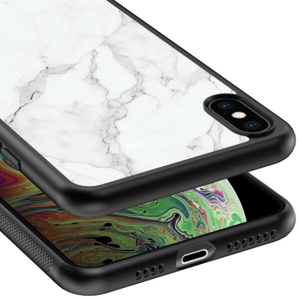 wit marmer opdruk_iPhone X-Xs telefoonhoesje (3)