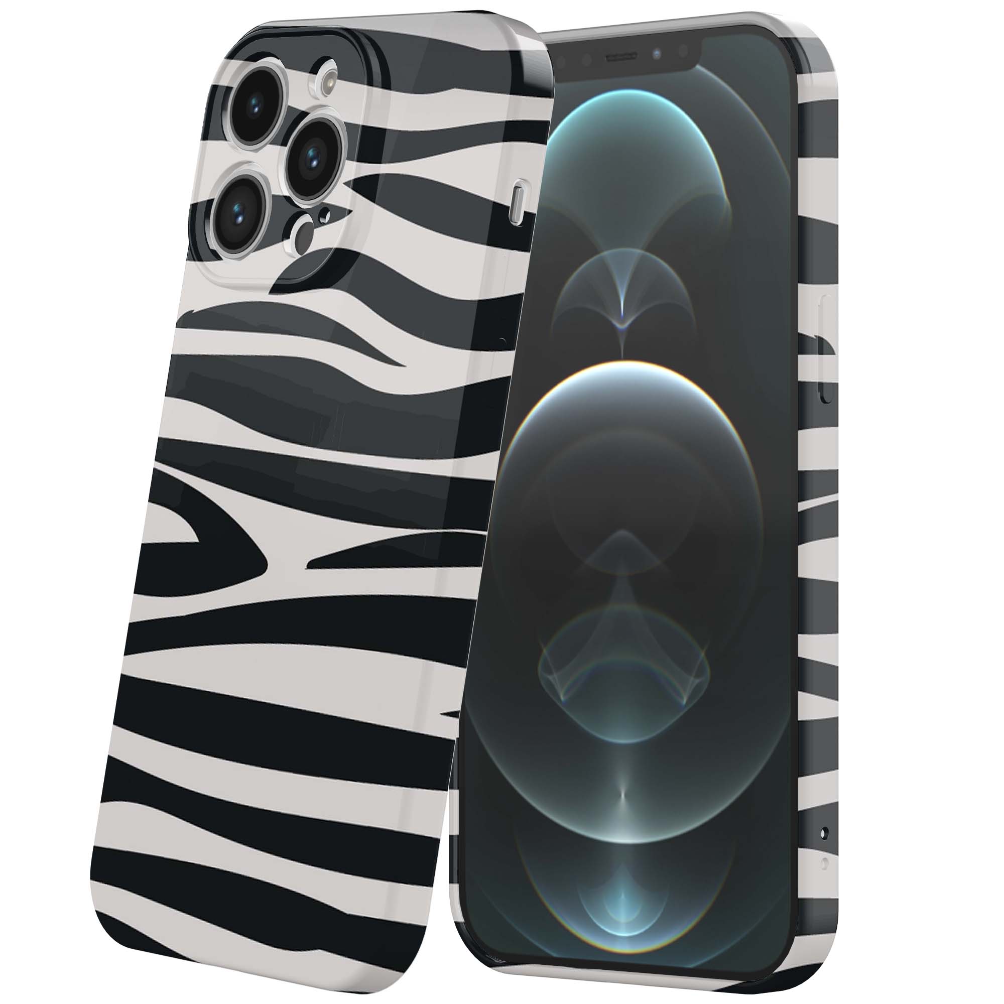 zebra opdruk_iPhone 12 Pro Max telefoonhoesje met volledige rondom bedrukking (6)