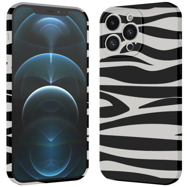 zebra opdruk_iPhone 12 Pro telefoonhoesje met volledige rondom bedrukking (3)