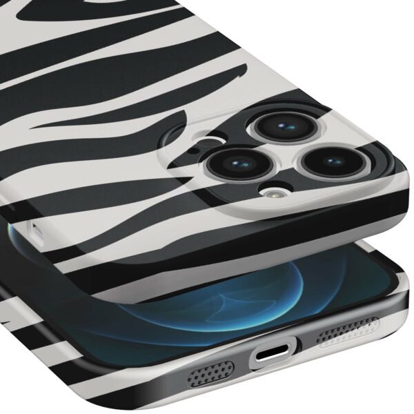 zebra opdruk_iPhone 12 Pro telefoonhoesje met volledige rondom bedrukking (5)