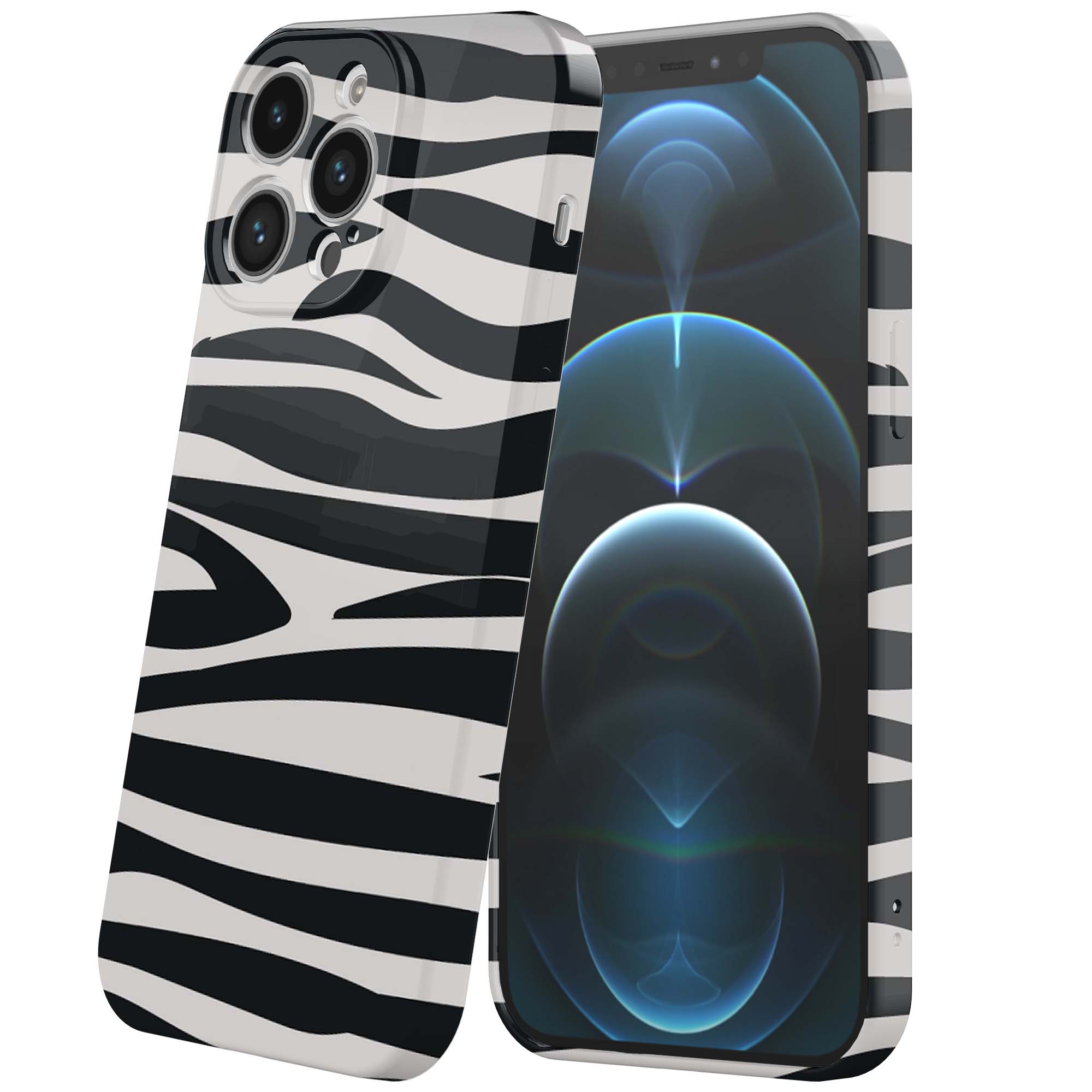 zebra opdruk_iPhone 12 Pro telefoonhoesje met volledige rondom bedrukking (6)