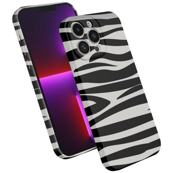 zebra opdruk_iPhone 13 Pro telefoonhoesje met volledige rondom bedrukking (2)