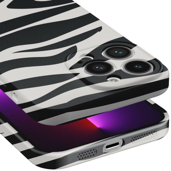zebra opdruk_iPhone 13 Pro telefoonhoesje met volledige rondom bedrukking (5)