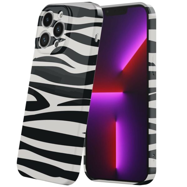 zebra opdruk_iPhone 13 Pro telefoonhoesje met volledige rondom bedrukking (6)