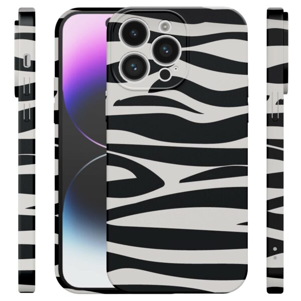 zebra opdruk_iPhone 14 Pro Max telefoonhoesje met volledige rondom bedrukking (4)