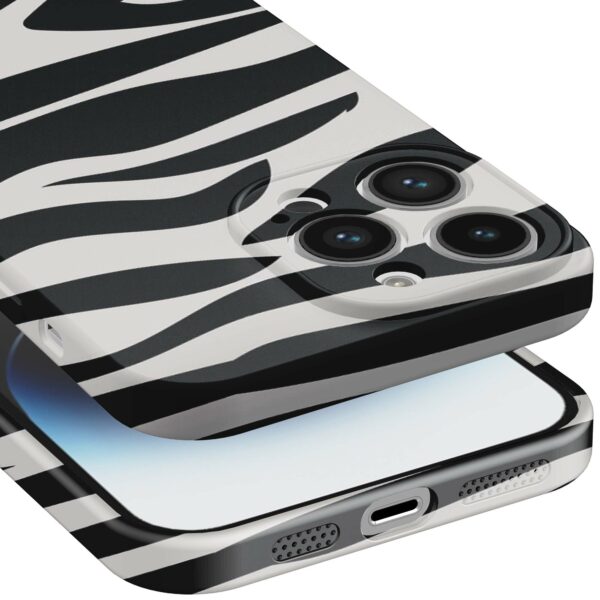 zebra opdruk_iPhone 14 Pro Max telefoonhoesje met volledige rondom bedrukking (5)
