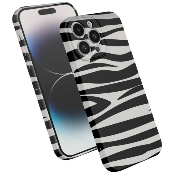 zebra opdruk_iPhone 14 Pro telefoonhoesje met volledige rondom bedrukking (2)