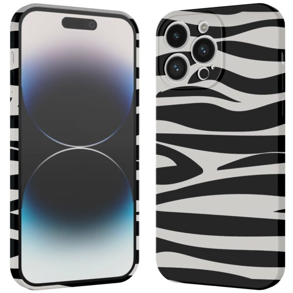 zebra opdruk_iPhone 14 Pro telefoonhoesje met volledige rondom bedrukking (3)