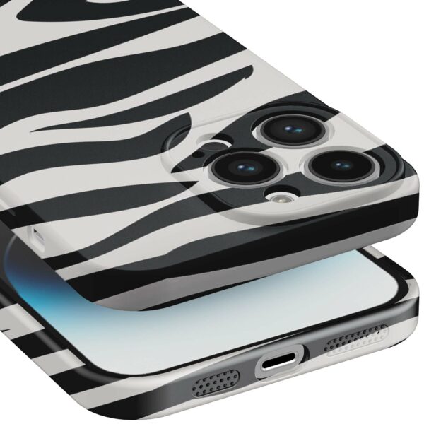 zebra opdruk_iPhone 14 Pro telefoonhoesje met volledige rondom bedrukking (5)
