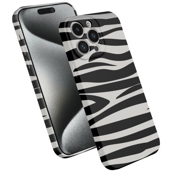 zebra opdruk_iPhone 15 Pro telefoonhoesje met volledige rondom bedrukking (2)