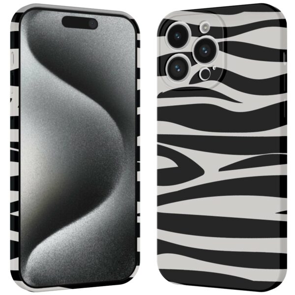 zebra opdruk_iPhone 15 Pro telefoonhoesje met volledige rondom bedrukking (3)