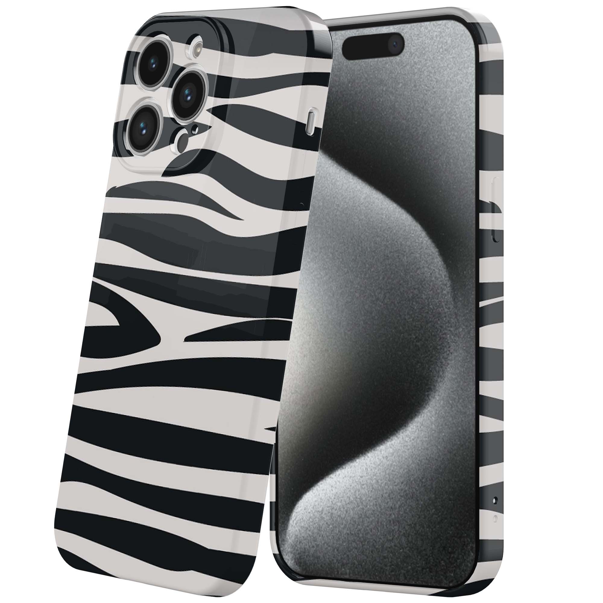 zebra opdruk_iPhone 15 Pro telefoonhoesje met volledige rondom bedrukking (6)
