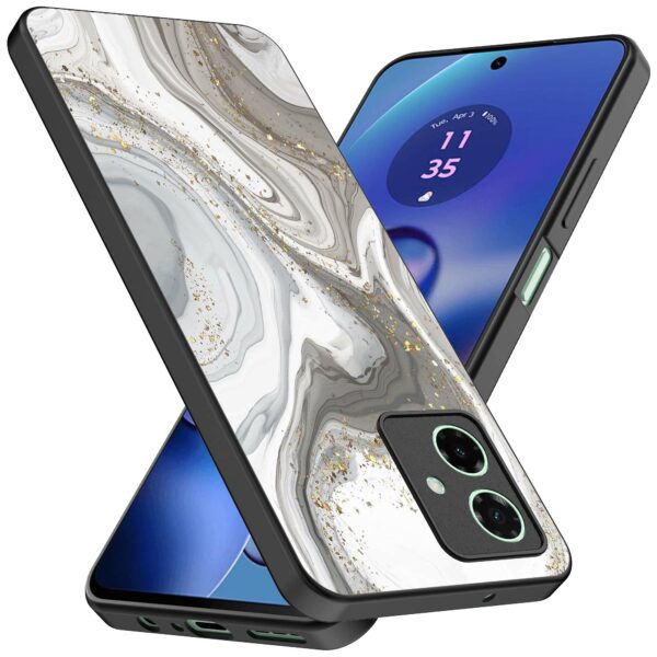 zilver marmer opdruk_Motorola Moto G55 telefoonhoesje (2)