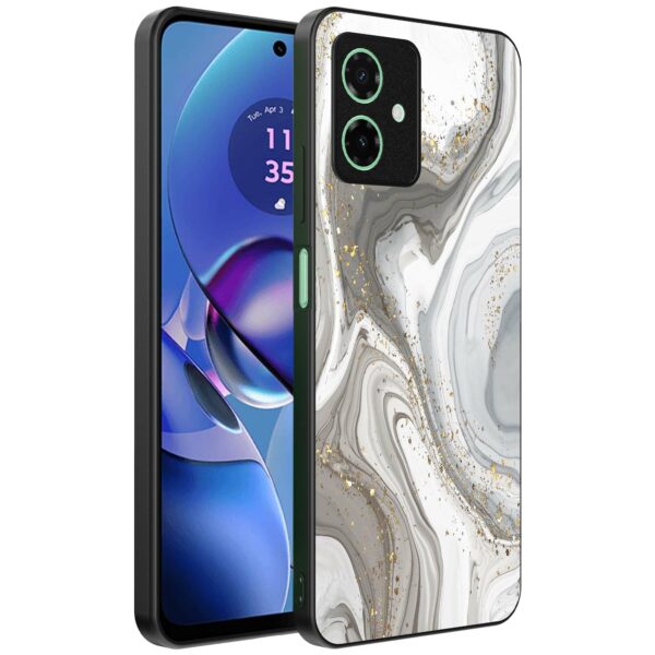 zilver marmer opdruk_Motorola Moto G64 telefoonhoesje (1)