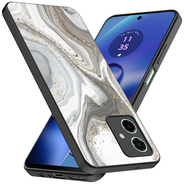 zilver marmer opdruk_Motorola Moto G64 telefoonhoesje (2)