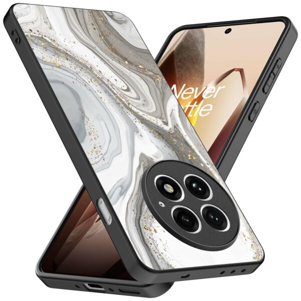 zilver marmer opdruk_OnePlus 13 Telefoonhoesje (2)